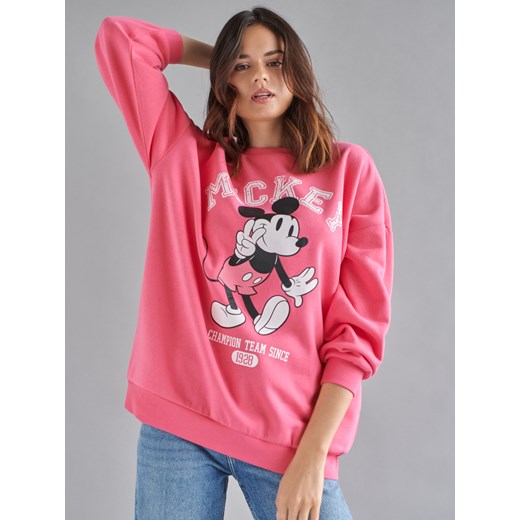 Sinsay - Bluza Myszka Miki - Różowy Sinsay M Sinsay