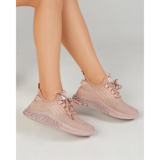 Tkaninowe sportowe buty damskie w kolorze różowym Ltoti- Obuwie Royalfashion.pl 41 royalfashion.pl