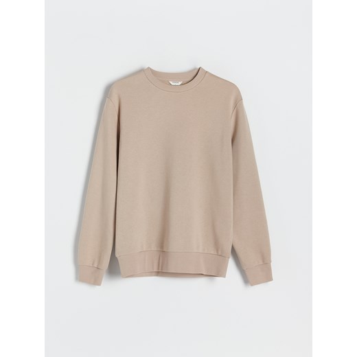 Reserved - Gładka bluza z bawełną - Beżowy Reserved XL Reserved
