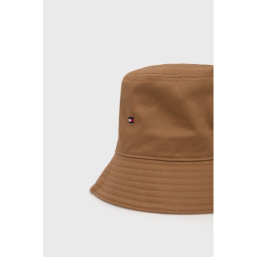 Tommy Hilfiger kapelusz bawełniany kolor brązowy bawełniany Tommy Hilfiger ONE ANSWEAR.com