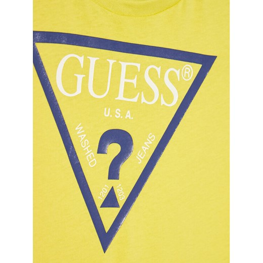 Guess T-Shirt N73I55 K5M20 Żółty Regular Fit Guess 6Y wyprzedaż MODIVO