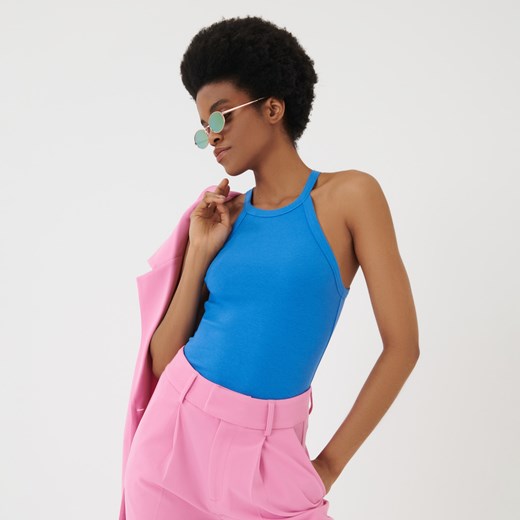 Sinsay - Top w prążki - Niebieski Sinsay M Sinsay