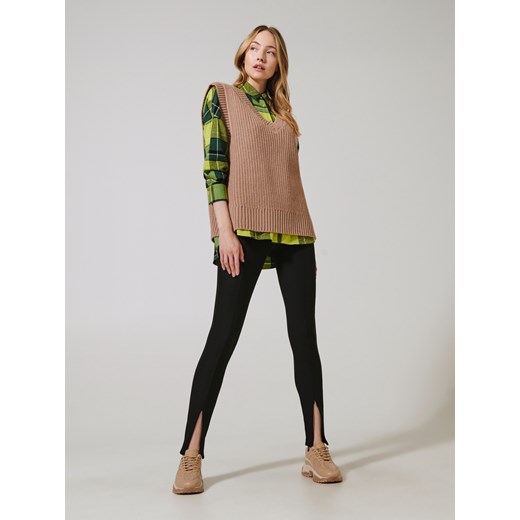 Sinsay - Kamizelka oversize - Beżowy Sinsay XXS Sinsay