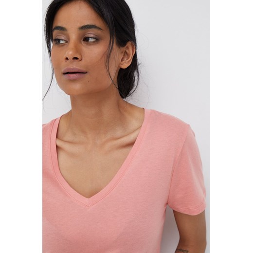 GAP t-shirt damski kolor różowy Gap XS ANSWEAR.com