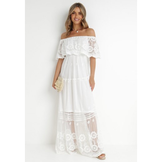 Biała Sukienka Masika ze sklepu Born2be Odzież w kategorii Sukienki - zdjęcie 142457109