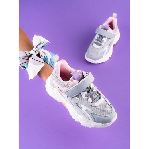 sneakersy dziecięce shelovet na grubej podeszwie jasnoszare 37 czasnabuty.pl
