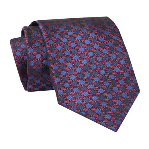 Męski Krawat - ALTIES - Klasyczny - Delikatne Groszki KRALTS0714 ze sklepu JegoSzafa.pl w kategorii Krawaty - zdjęcie 142461859