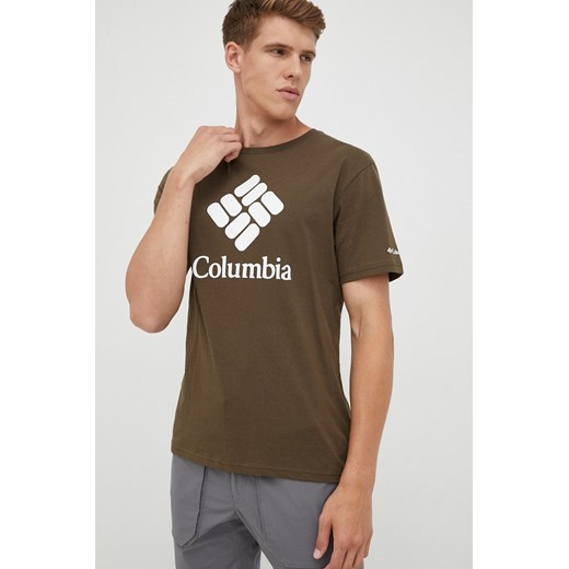 T-shirt męski Columbia zielony 