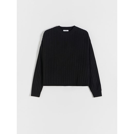 Reserved - Prążkowany sweter - Czarny Reserved M Reserved