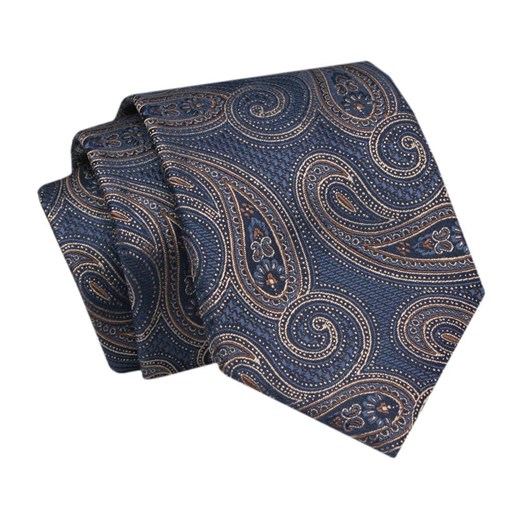 Krawat - ALTIES - Granat w Duże Paisley KRALTS0743 ze sklepu JegoSzafa.pl w kategorii Krawaty - zdjęcie 142509538