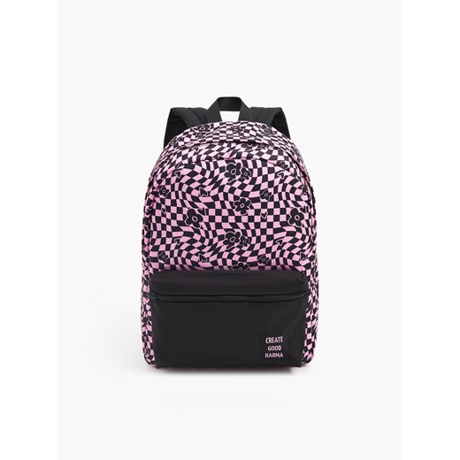 Cropp - Czarno-różowy plecack - Wielobarwny Cropp Uniwersalny Cropp