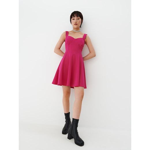 Mohito - Sukienka mini na szerokich ramiączkach - Różowy Mohito XXS Mohito