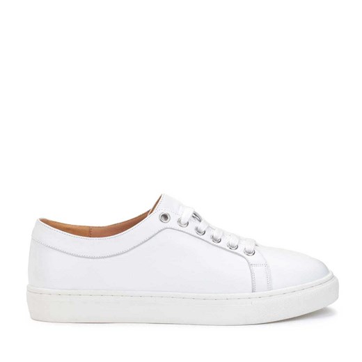 Białe skórzane sneakersy damskie w minimalistycznym stylu Kazar 37 wyprzedaż Kazar