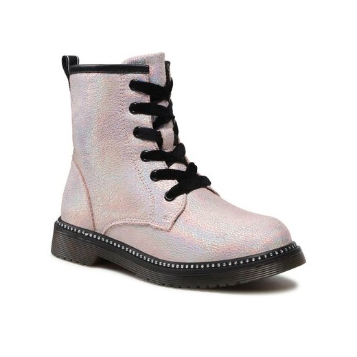 Buty zimowe dziecięce różowe Nelli Blu sznurowane jesienne