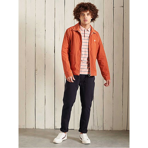 Koszulka polo "Vintage Feeder Stripe" w kolorze jasnoróżowym ze wzorem Superdry L wyprzedaż Limango Polska