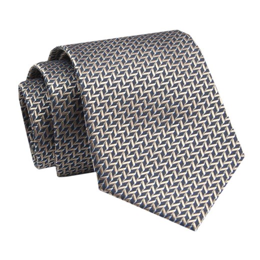 Krawat - ALTIES - Drobny Wzór Geometryczny KRALTS0782 ze sklepu JegoSzafa.pl w kategorii Krawaty - zdjęcie 142557078