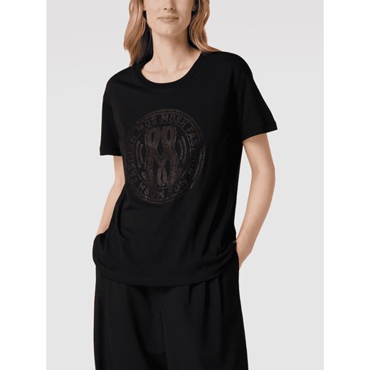 T-shirt z bawełny z detalem z logo model ‘Leah Holi’ Mos Mosh M Peek&Cloppenburg 