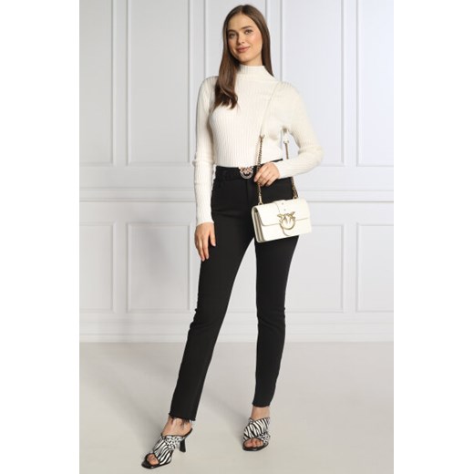 Pinko Skórzana torebka na ramię LOVE MINI ICON SIMPLY 15 CL VI Pinko Uniwersalny Gomez Fashion Store