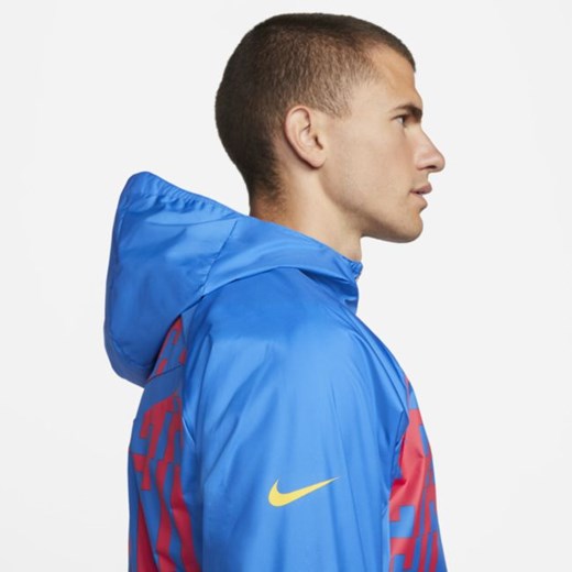 Męska kurtka piłkarska FC Barcelona AWF - Niebieski Nike L Nike poland