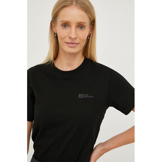 Jack Wolfskin t-shirt bawełniany kolor czarny Jack Wolfskin L ANSWEAR.com
