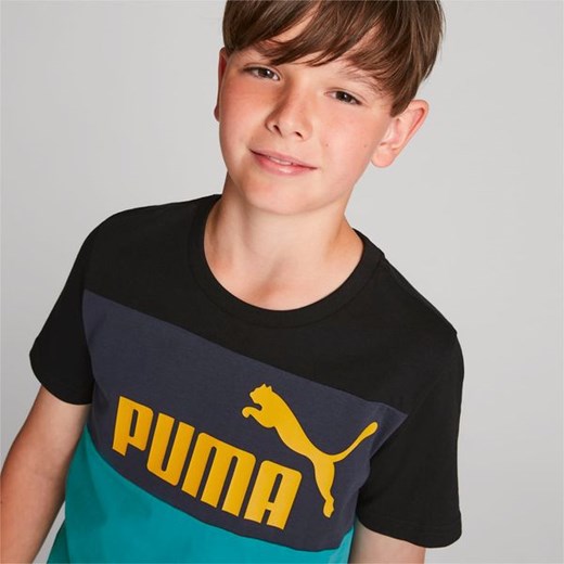 Koszulka juniorska ESS+ Colorblock Tee B Puma Puma 128cm SPORT-SHOP.pl
