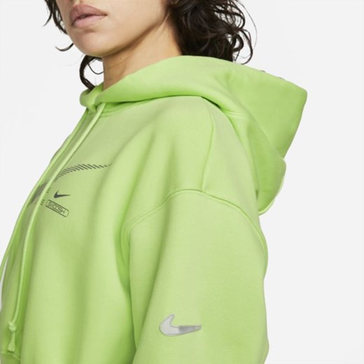 Damska dzianinowa bluza z kapturem Nike Sportswear Swoosh - Zieleń Nike XL Nike poland