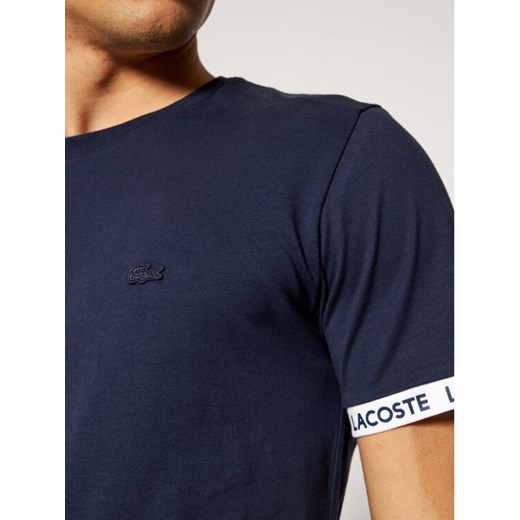 Lacoste T-Shirt TH0144 Granatowy Slim Fit Lacoste 7 promocyjna cena MODIVO