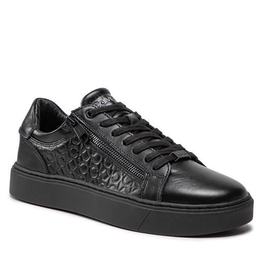 Sneakersy CALVIN KLEIN - Low Top Lace Up W/ Zip Mono HM0HM00282 Black Mono 0GL Calvin Klein 42 eobuwie.pl