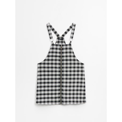 Sukienka ogrodniczka w czarną kratę - Wielobarwny House S House