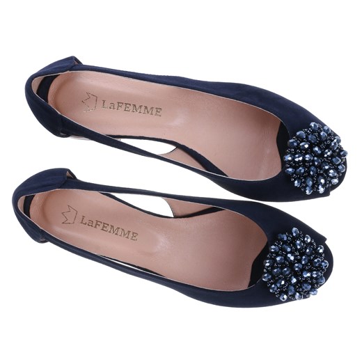 BALERINY SKÓRZANE GRANAT ZAMSZ 626 LaFEMME Lafemmeshoes 38 lafemmeshoes.pl