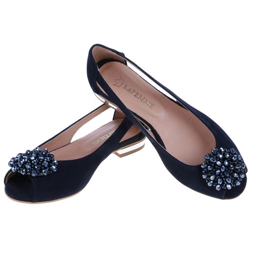 BALERINY SKÓRZANE GRANAT ZAMSZ 626 LaFEMME Lafemmeshoes 36 lafemmeshoes.pl