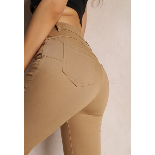 Beżowe Spodnie Skinny Eulalia Renee XL Renee odzież