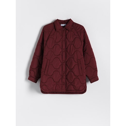 Reserved - Pikowana kurtka - Bordowy Reserved M Reserved
