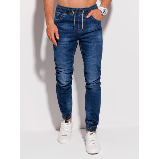 Spodnie męskie jeansowe 1255P - niebieskie Edoti.com 33 Edoti