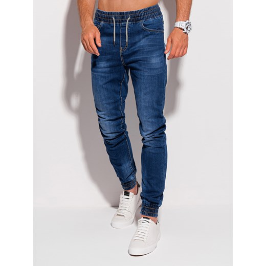Spodnie męskie jeansowe 1255P - niebieskie Edoti.com 34 Edoti