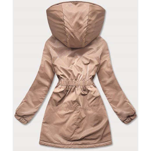 KURTKA DAMSKA Z KAPTUREM BEŻOWA (B8105-46) Goodlookin.pl L (40) goodlookin.pl