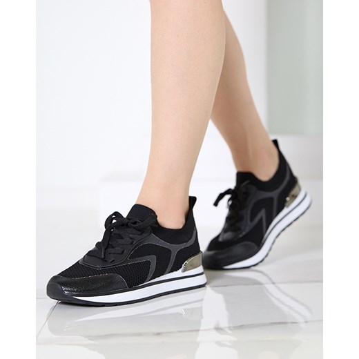 Sportowe buty damskie w kolorze czarnym Cuopi- Obuwie Royalfashion.pl 41 royalfashion.pl