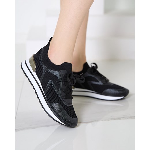 Sportowe buty damskie w kolorze czarnym Cuopi- Obuwie Royalfashion.pl 40 royalfashion.pl