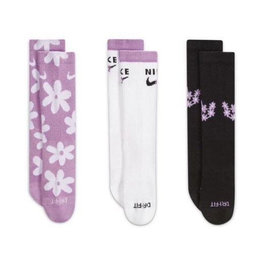 Dziecięce skarpety za kostkę z amortyzacją Nike Everyday Plus (3 pary) - Nike M Nike poland