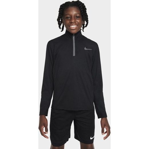 Koszulka treningowa z zamkiem 1/4 dla dużych dzieci (chłopców) Nike Dri-FIT Nike XL Nike poland