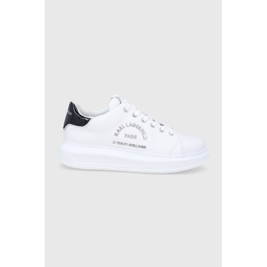 Karl Lagerfeld Buty skórzane KAPRI MENS kolor biały KL52539 ze sklepu ANSWEAR.com w kategorii Buty sportowe męskie - zdjęcie 142734739