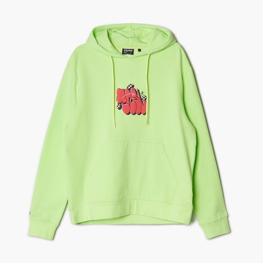 Cropp - Jasnozielona bluza z kapturem - Zielony Cropp XXL promocja Cropp