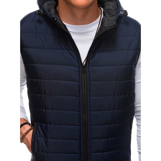 Bezrękawnik męski pikowany 58V - granatowy Edoti.com XL Edoti