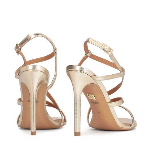 Złote sandały damskie na smukłej szpilce Kazar 38 okazja Kazar