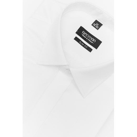 Biała koszula na spinki Recman Saverne 3093 slim fit Recman 176/182/38 Eye For Fashion