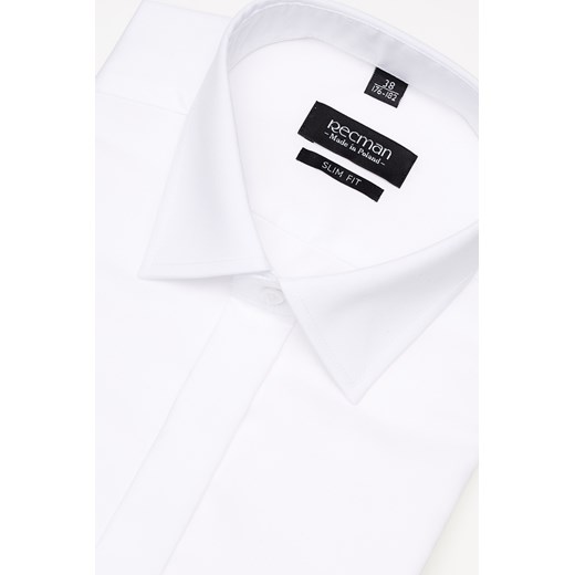 Biała koszula na spinki Recman Saverne 3093 slim fit Recman 176/182/39 Eye For Fashion