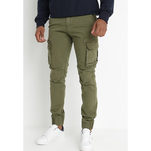 Zielone Spodnie Spanghero ze sklepu Born2be Odzież w kategorii Spodnie męskie - zdjęcie 142762917