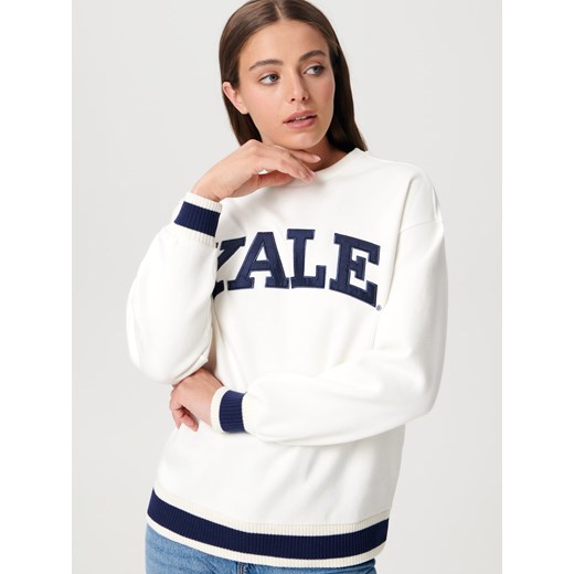 Sinsay - Bluza z napisem Yale - Kremowy Sinsay XS Sinsay