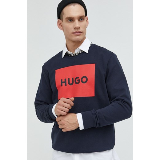 Hugo bluza bawełniana 50467944 z nadrukiem 50467944 ze sklepu ANSWEAR.com w kategorii Bluzy męskie - zdjęcie 142793917