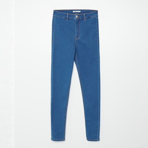 Cropp - Niebieskie jeansy skinny - Niebieski Cropp 34 Cropp promocja